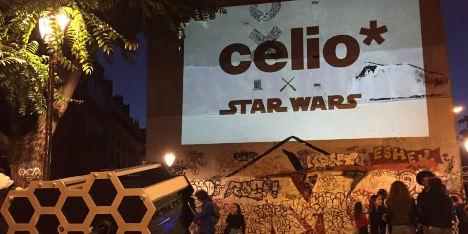 celio star wars outdoor projection campaign